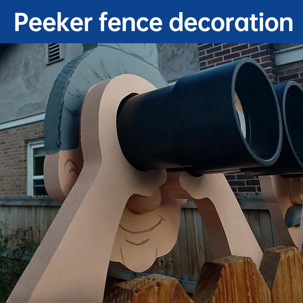 Peeker Garden Fence Decoration Funny Yard Art Sign Yard Old Man Lady Outdoor Festivity Ideal Family Garden Decor Supplies