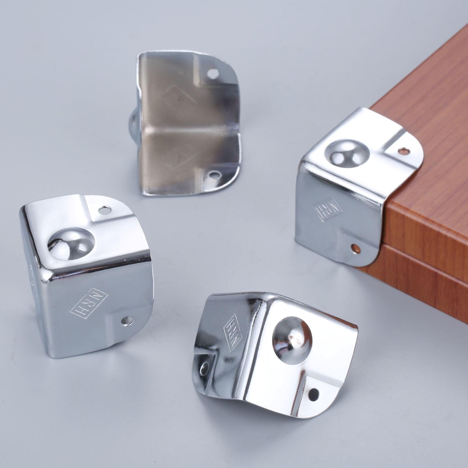 4Pc Aviation Corner Brackets Cabinet Desk Toolbox Support Bracket Aluminum Box Flight Case Pressure Three-Sided Corner Protector