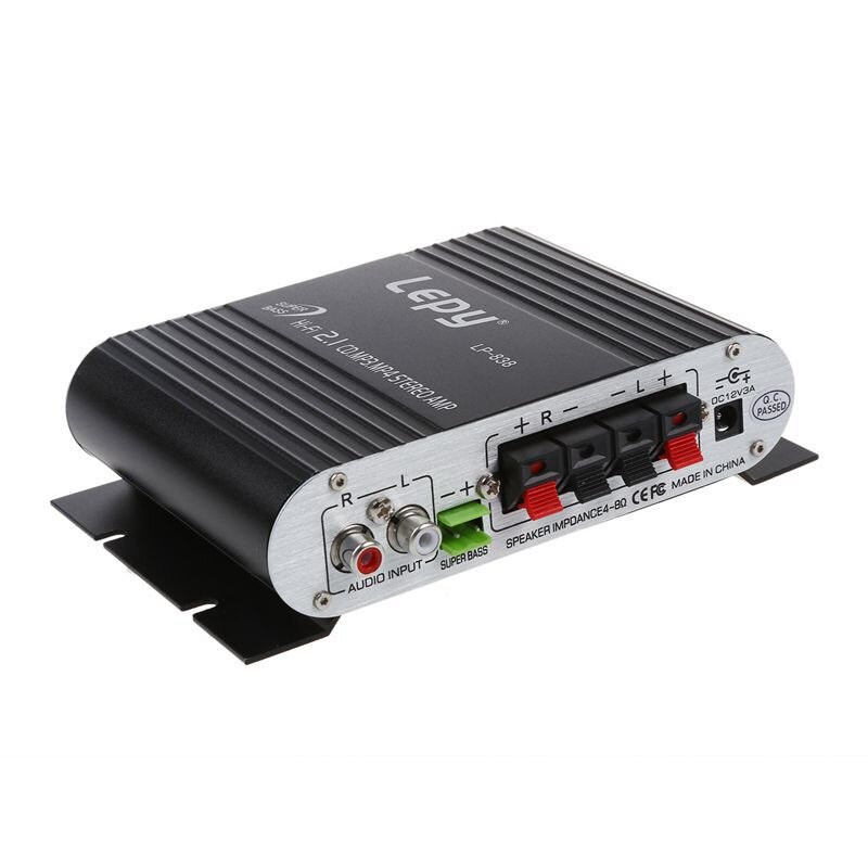 Lepy 200W 12V Hi-Fi Versterker Amp Stereo Booster Voor Auto Motorfiets Radio MP3