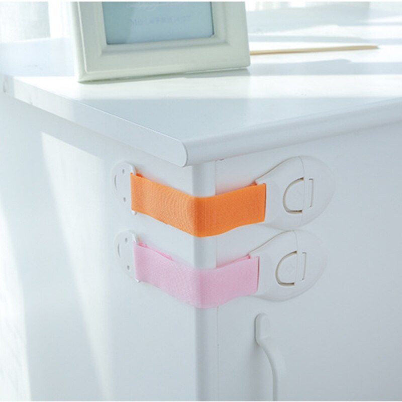 Child Safety Strap Locks Strong Adhesive Childproof Latches For Cabinet Door Drawer Oven Toilet Seat Refrigerator No Drilling
