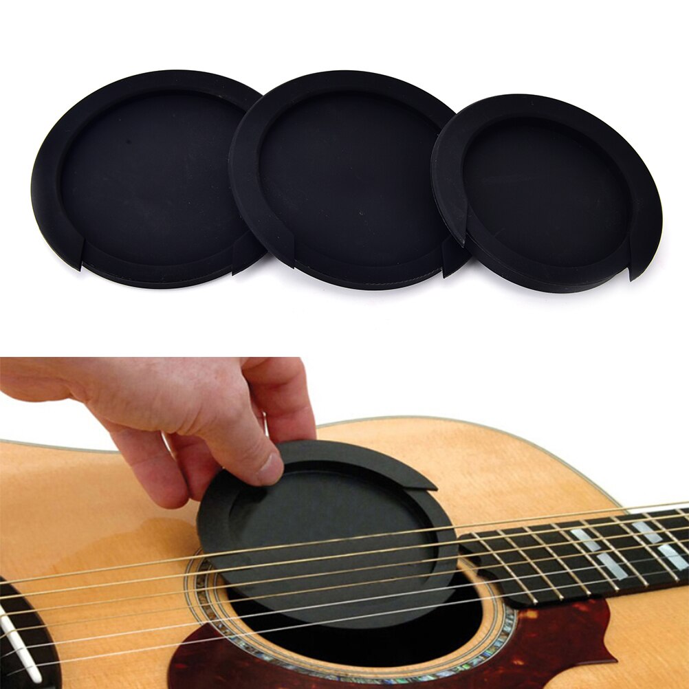 Silicone Acoustic Classic Guitar Feedback Buster Sound Hole Cover Buffer Block Stop Plug Guitar Parts & Accessories 3 Sizes