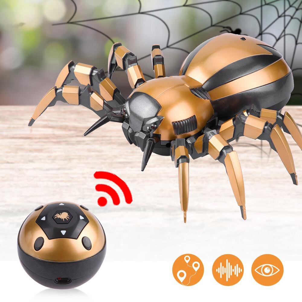 4CH Afstandsbediening Mechanische Spider Cool LED lampjes Op Zijn Ogen Dynamische Mechanische Geluiden Speelgoed Voor Kids