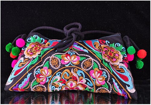 Mode Creatieve vintage Borduurwerk boodschappentassen! Leuk Bohemian Bloemen Lady Schouder & Crossbody tassen Nationale Canvas Carrier: 10