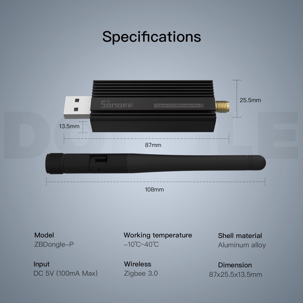 Sonoff-conmutador inteligente ZBDongle P Zigbee 3,0, concentrador de puente Universal, SNZB-01, sin cable neutro