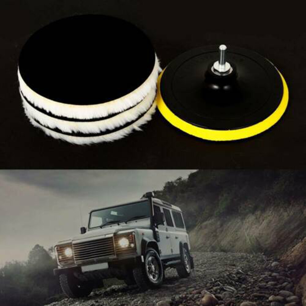 Universal 5pcs/set 6inch Wool Buffing Polishing Pads Car Polisher Drill Wool Wheel Mop Kit Car Accessories