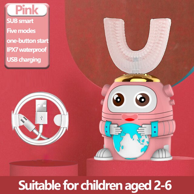 Children Electric Toothbrush Cartoon Pattern Tooth Brush Electric Teeth Tooth Brush For Kids with Soft Replacement Head