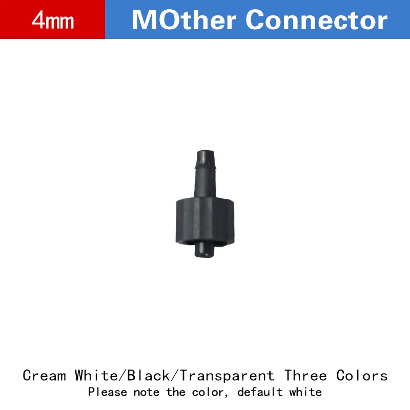 20PCS/lot Connector Printer Ink Tube/Pipe Adapter Ink Tube Connector: outer black 4mm