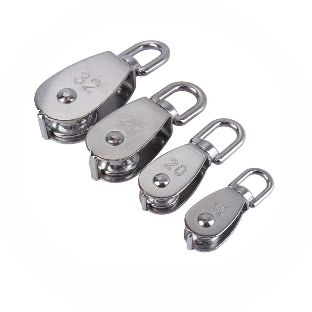Stainless steel pulley stainless steel wire rope chain pulley M15M20M25M32 single pulley heavy duty pulley pulley set