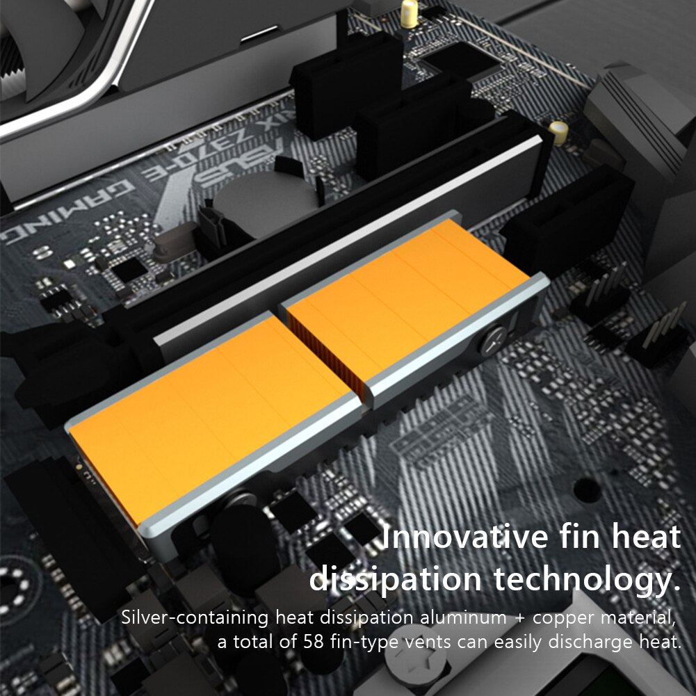 JEYI – radiateur Q80/Q150 NVME NGFF M.2 SSD, ailette de Dissipation thermique, dissipateur thermique de refroidissement pour disque SSD M2 2280