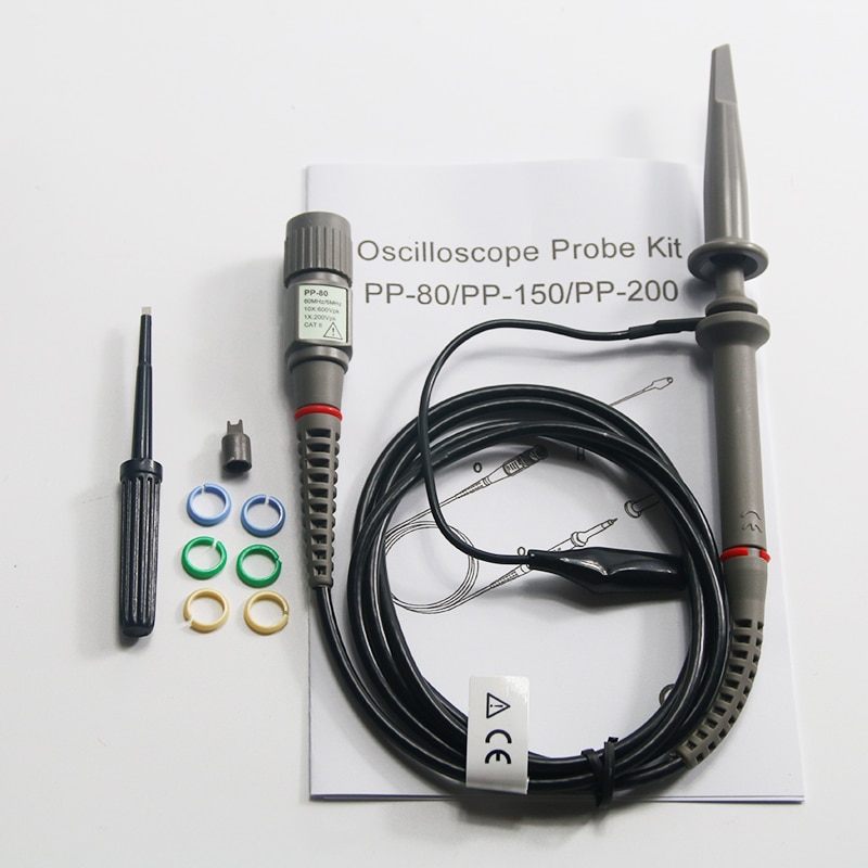 Hantek PP-80/PP-150/PP-250, sondas de Osciloscopio Digital, 60MHZ, 100MHZ, 200MHZ, 250MHZ, accesorios de probador de oscilios