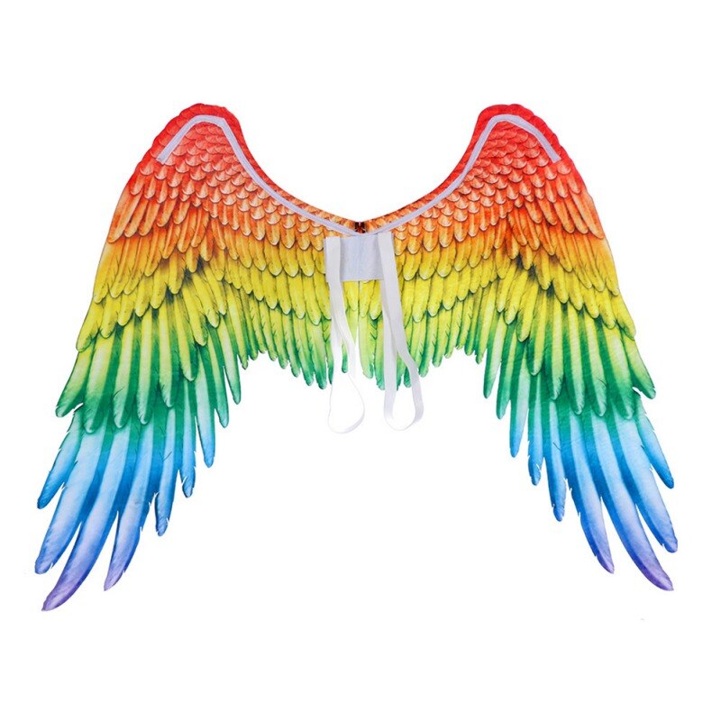 Rainbow Angel Feather Wings Halloween Multi Colour... – Vicedeal