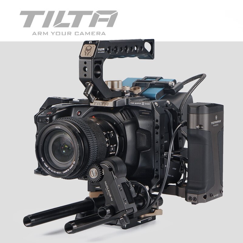 TILTA jaula de Color negro para BMPCC4K 6K carcasa de camara DSLR para Blackmagic Pocket Cinema accesorios Kit TA-T01-FCC-B