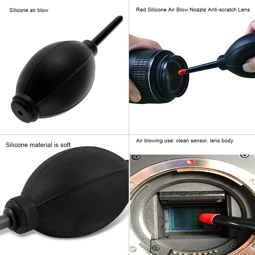 Storage Bag Multipurpose Air Blower Lens Brush Dust Removal Cleaning Tools Kit Wipe Pen For PC Phones Camera Accessories Cloths