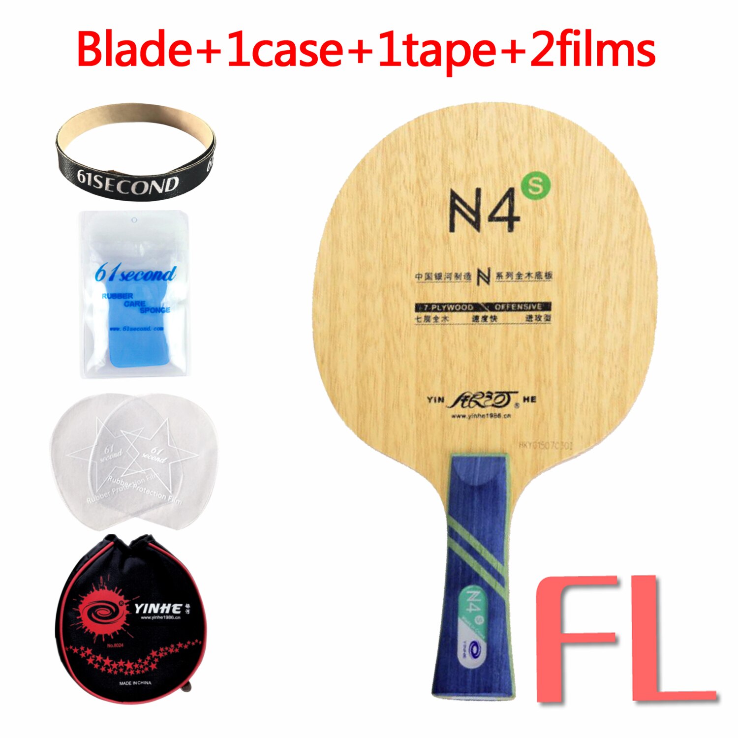 Yinhe N4 N4S N-4 En Bois N 4 N4 Attaque + Boucle LARGE Lame de Ping-Pong pour Raquette De Ping-Pong: FL with YBM case