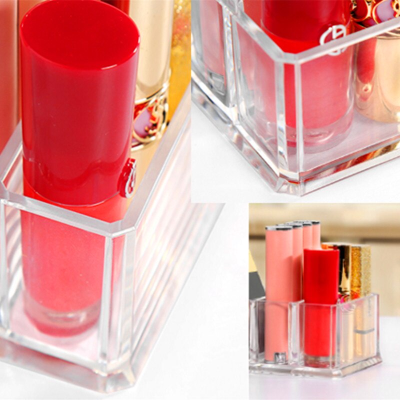 8 gratki akrylowy puder prasowany Organizer szminka regał magazynowy witryna na kosmetyki robić makijażu skrzynka uchwyt na błyszczyk wiele rozmiarów opcjonalnie