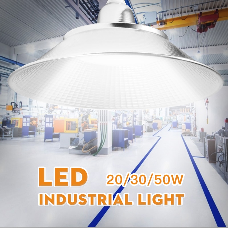 220V Led Industriële Verlichting E27 20W 30W 50W Waterdichte Led High Bay Licht Voor Magazijn Tuin garage Licht Luces Led Exterieur