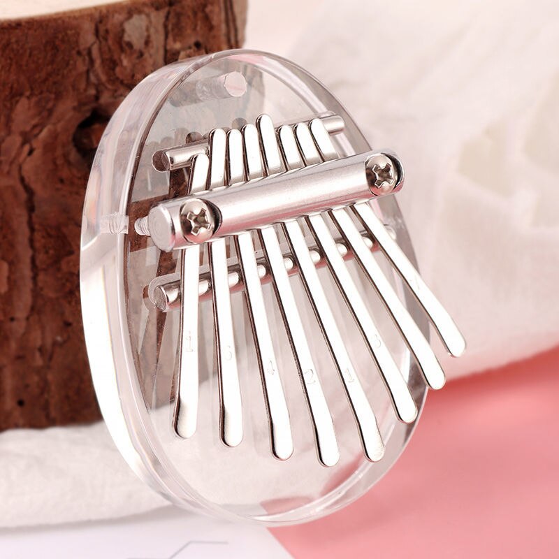 8 Key Mini Kalimba Musical Instrument Beginner Finger Piano Crystal Mbira Calimba Portable Percussion Keyboard with Package Box