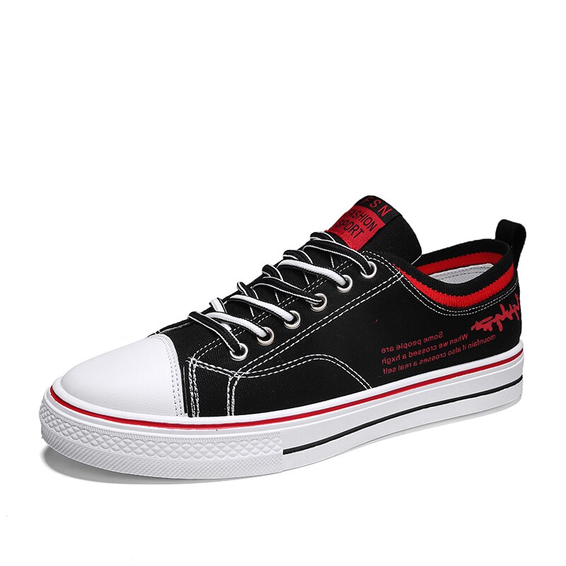 Calcetines vulcanizados De Vodka para hombres, zapatos bajos antideslizantes para parejas, Zapatillas transpirables para primavera y otoño, Zapatillas con costura De Deporte: Black-Red / 42