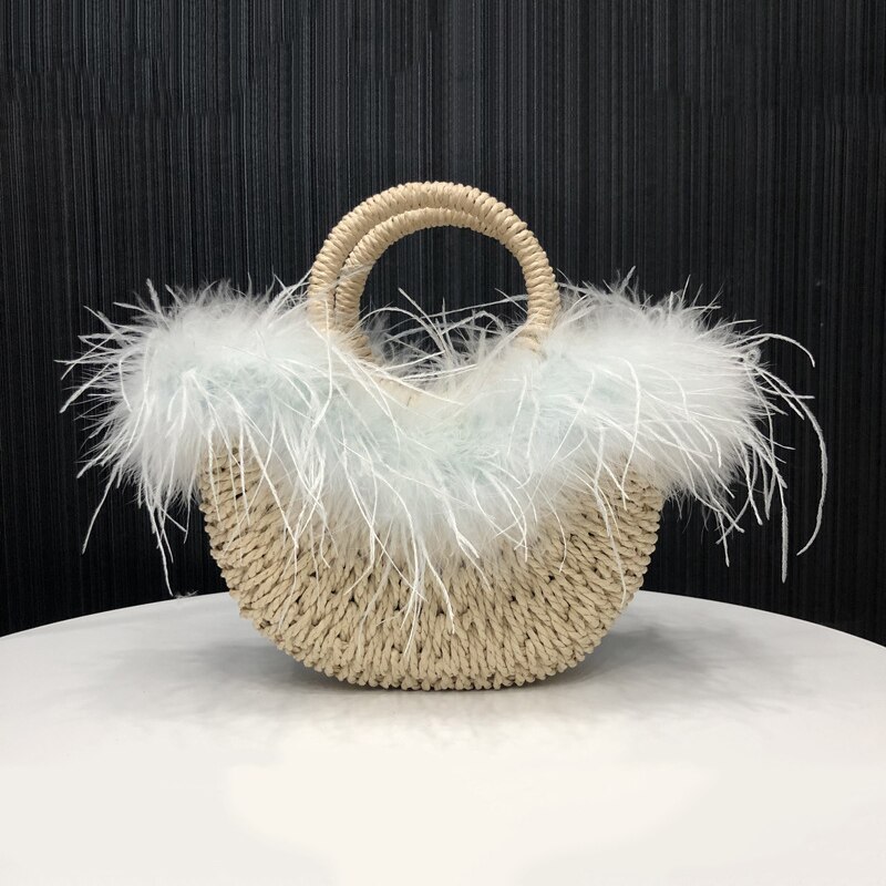 Bolso de hombro tejido de papel para verano, bolsa de rafia, de mimbre, Bohemia, para vacaciones, Bali, con asa superior, informal