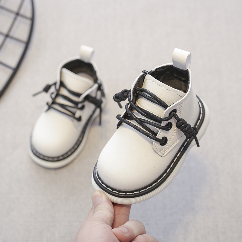 2021 jesienno-zimowa dziewczynek chłopców buty dziecięce buty dla małego dziecka dzieci jaskółka oknówka buty miękkie dno wiatroszczelne wodoodporne obuwie dziecięce: Beżowy / 15 -- Insole 12.0 cm