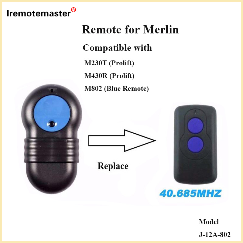 Merlin M802 Garage Door Remote Control Prolift 230T/430R Garage
