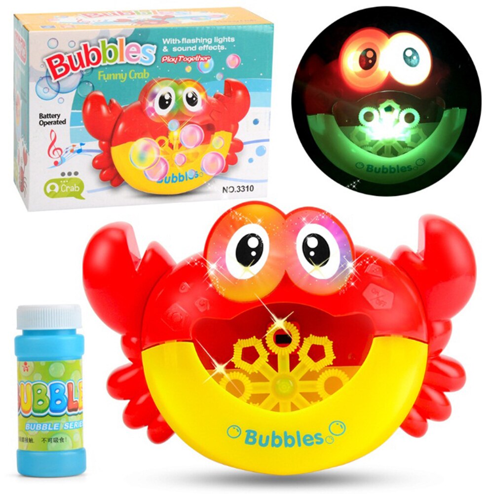 Bubble Machine Krabben Met Muziek En Licht Kinderen Bad Speelgoed Bad Zeep Automatische Bubble Maker Baby Badkamer Speelgoed Voor Kinderen