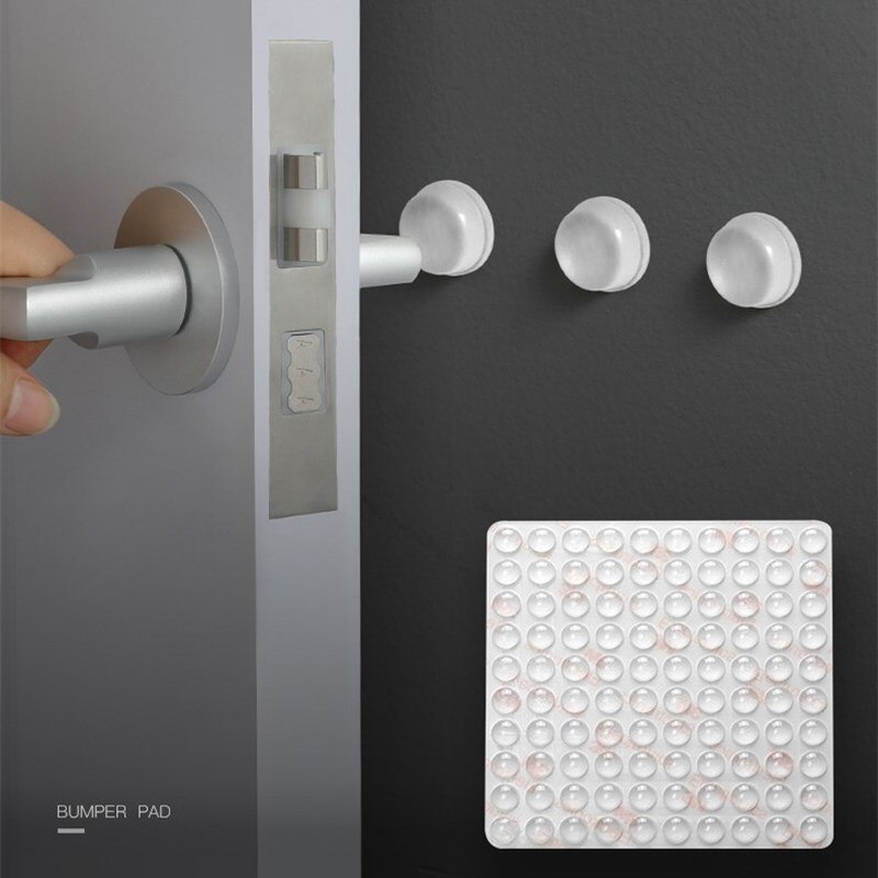 64/100 stk gennemsigtige dørstopper selvklæbende silikone puder kabinet kofangere gummi spjæld buffer pude møbel hardware