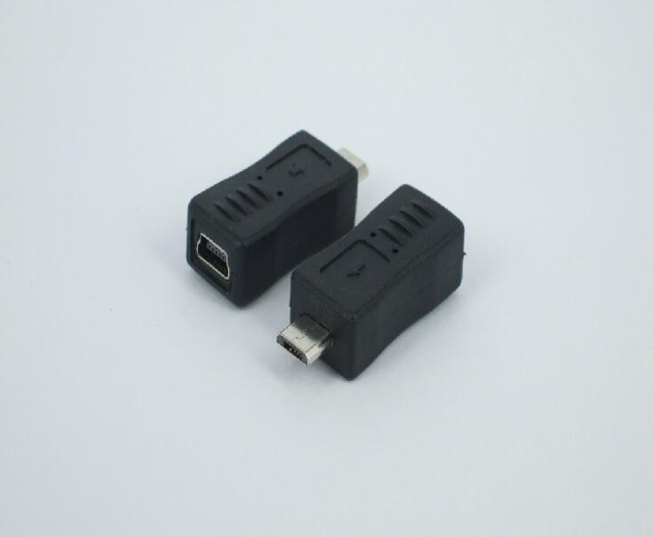 100 stks/partij Mini USB 5pin 5 p Vrouwelijke jack naar Micro USB Male PLUG Adapter Connector voor Tablet PC