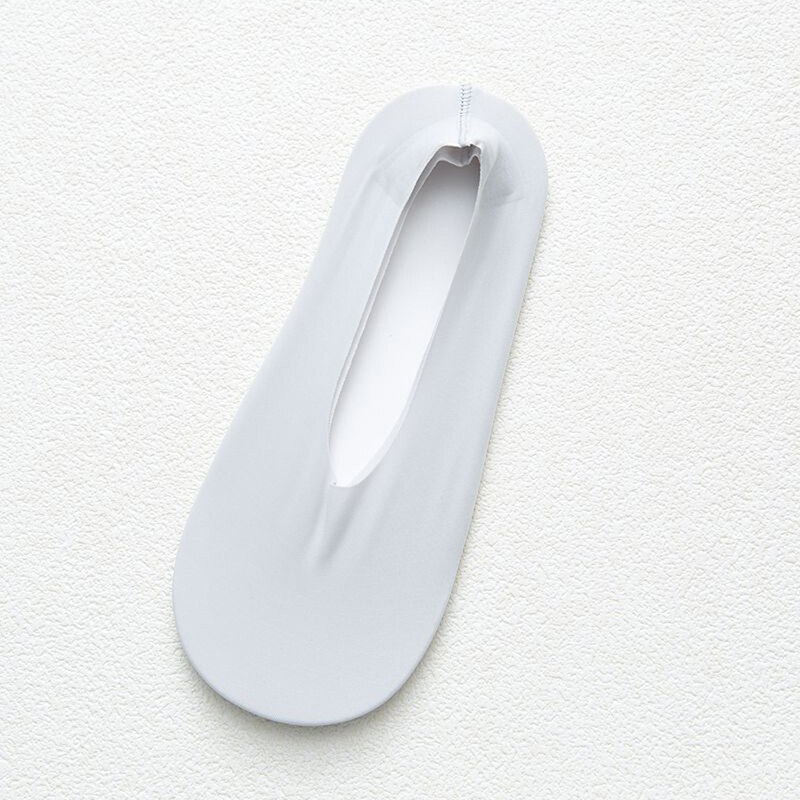 Calcetines invisibles de encaje con flores para mujer, medias bajas de verano, antideslizantes,: light gray