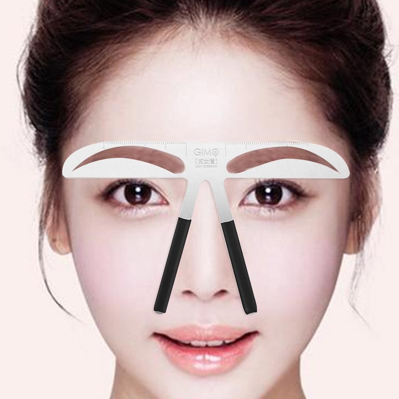 Makeup Eyebrow Tool Eyebrow Tatoo Shaper 3-Point Positioning Balance Ruler Eyebrow Stencil