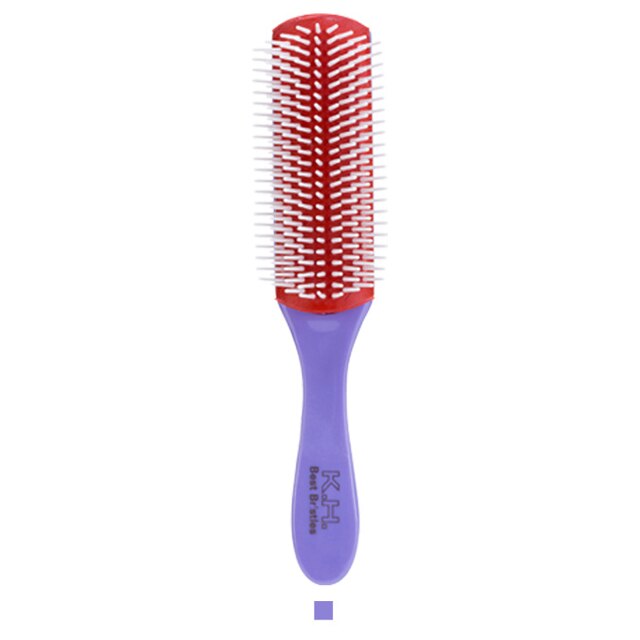 Brosse Cheveux Boucles Femme 9 Rows Curly Hair Brush Denman Detangling Hair Brush Detangler Styling Comb Brosse Cheveux Afro: purple