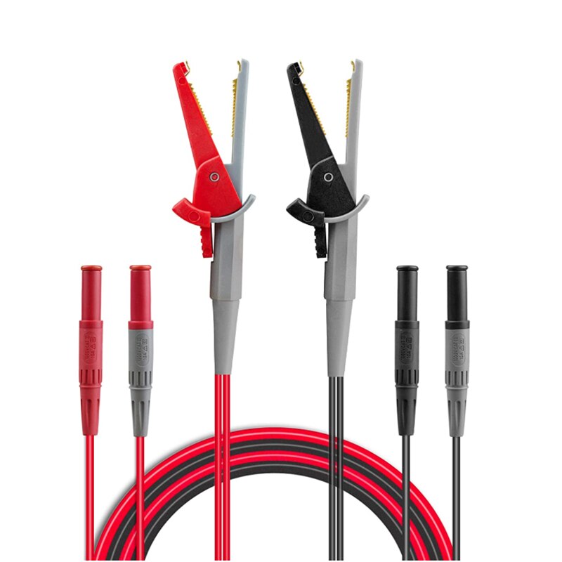 ZIBOO-LC02 LCR Meter Test Leads Lead Terminal Kelvin Clip Wires for UNI-T UT612 / UT611