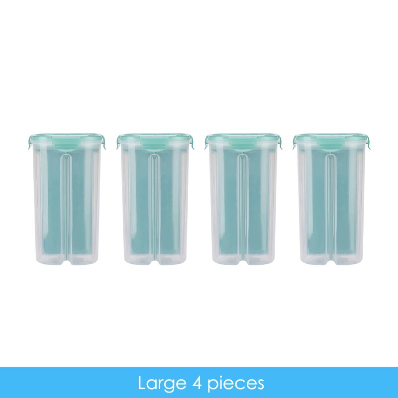 Plastic Container Storage Kitchen Food Storage Container Separator Box Cans Jar with Cover Rotatable Large Capacity Jars R2021: L4