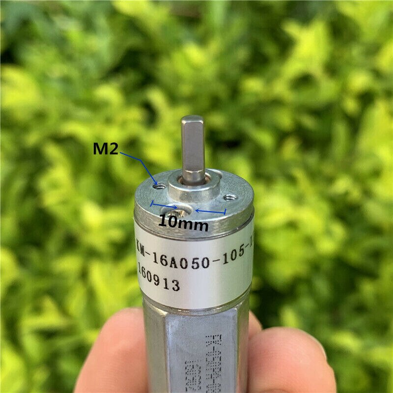 Micro 16MM Full Metal Gear Motor DC 3V 5V 6V 20RPM-55RPM Slow Speed High Torque DIY Robot