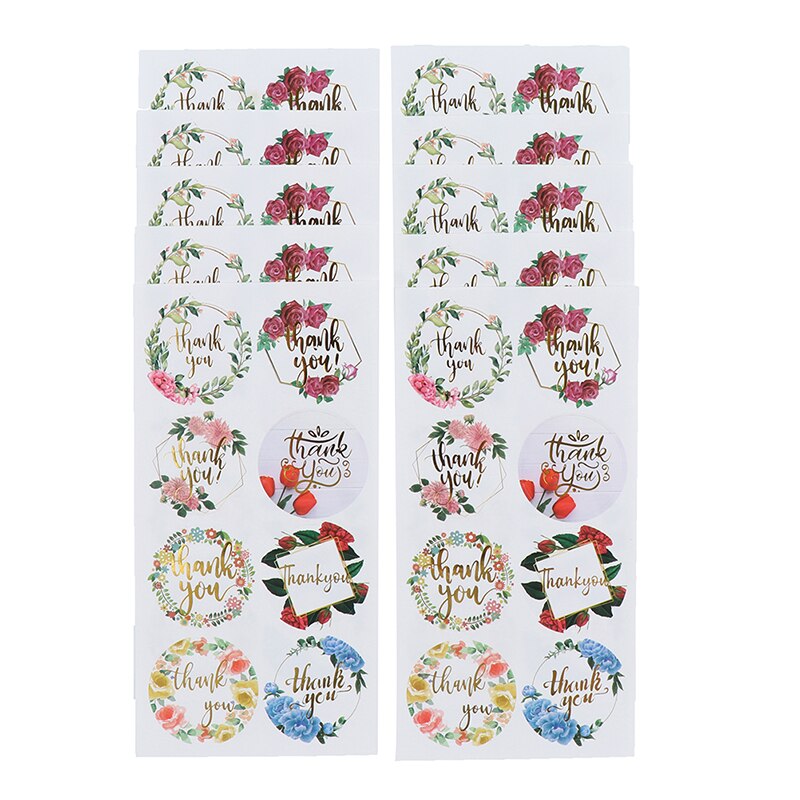 80 stk /10 ark etiket tak rund firkantet sort kraftpapir farve forseglingspasta bage kiks pose dekorativt segl klistermærke