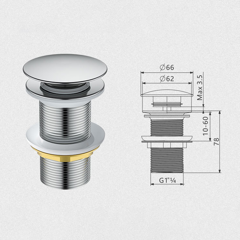 Bathroom Sink Drainer Washbasin Pop Up Drain Plug Waste Stopper With Or Without Overflow Hole Bathroom Appliances Accessories