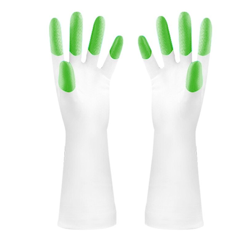 32.5cm latex handschoenen herbruikbare lange pvc handschoenen afwas handschoenen voor keuken tuinieren ksi 999: Groente