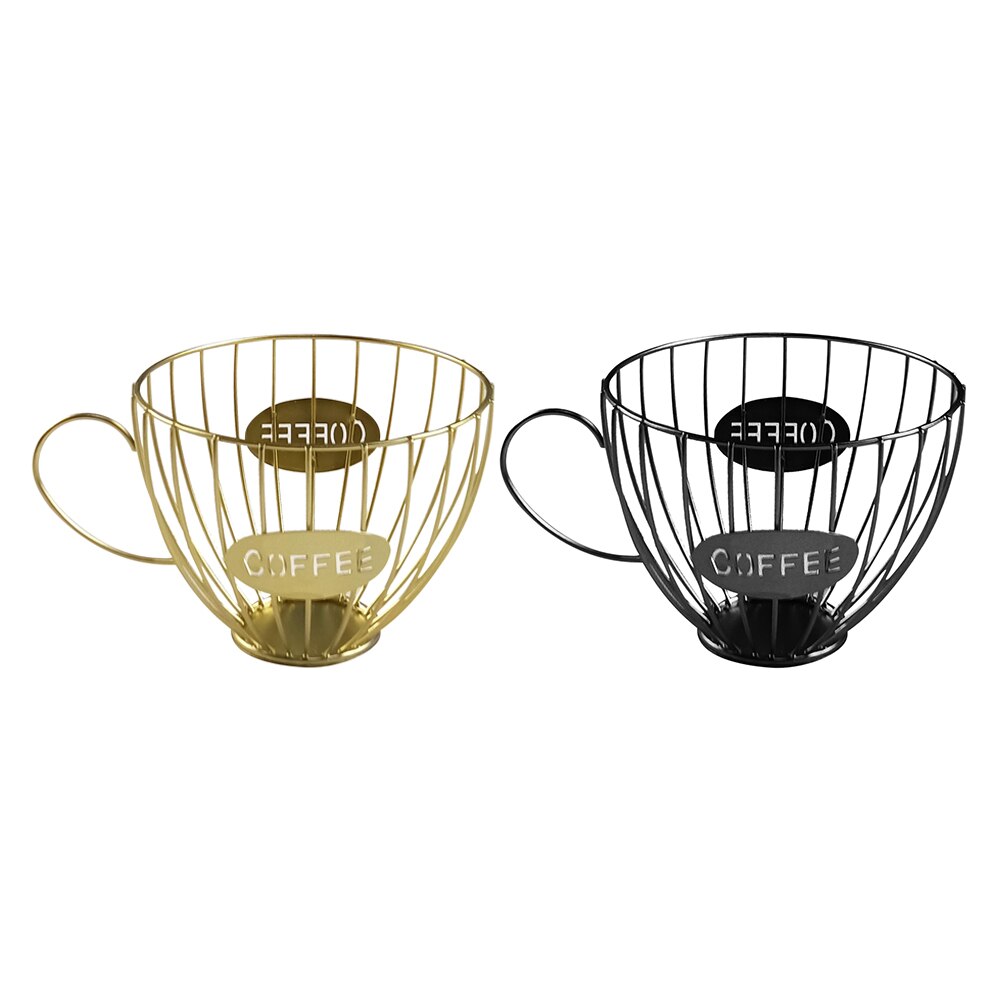 Metal Universal Coffee Mug Pod Holder Organizer Basket Fruit Tray Coffee Cup Shape Capsule Storage Rack Keeper Home Cafe Hotel