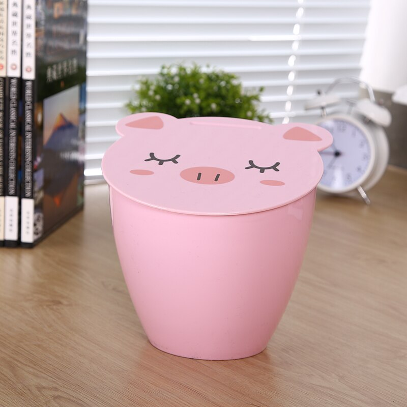 Joli panier à ordures de bureau Panda et cochon, petite poubelle de stockage d&#39;articles divers animaux, Mini poubelle