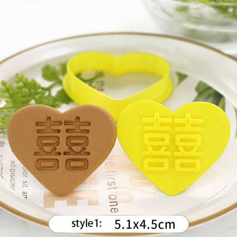 Wedding Valentine Cartoon Cookie Cutter Mould Biscuit DIY Mold angel Heart cake rose Shape Cutter Baking Tools: style 2