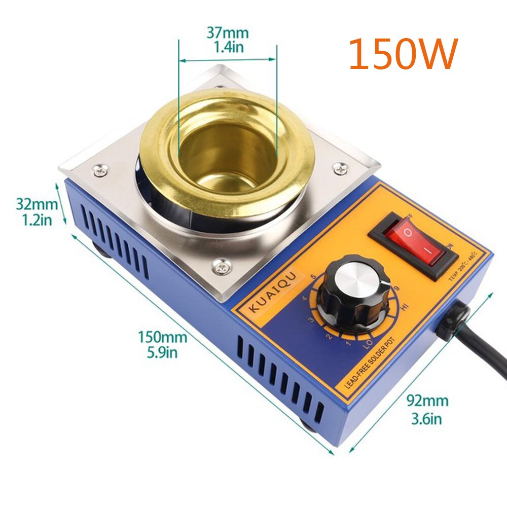 300W 220V Adjustable Temperature Lead Free Solder Pot Tin Stove Melting Furnace Temperature Soldering Desoldering 200℃-480 ℃: MT-A 150W