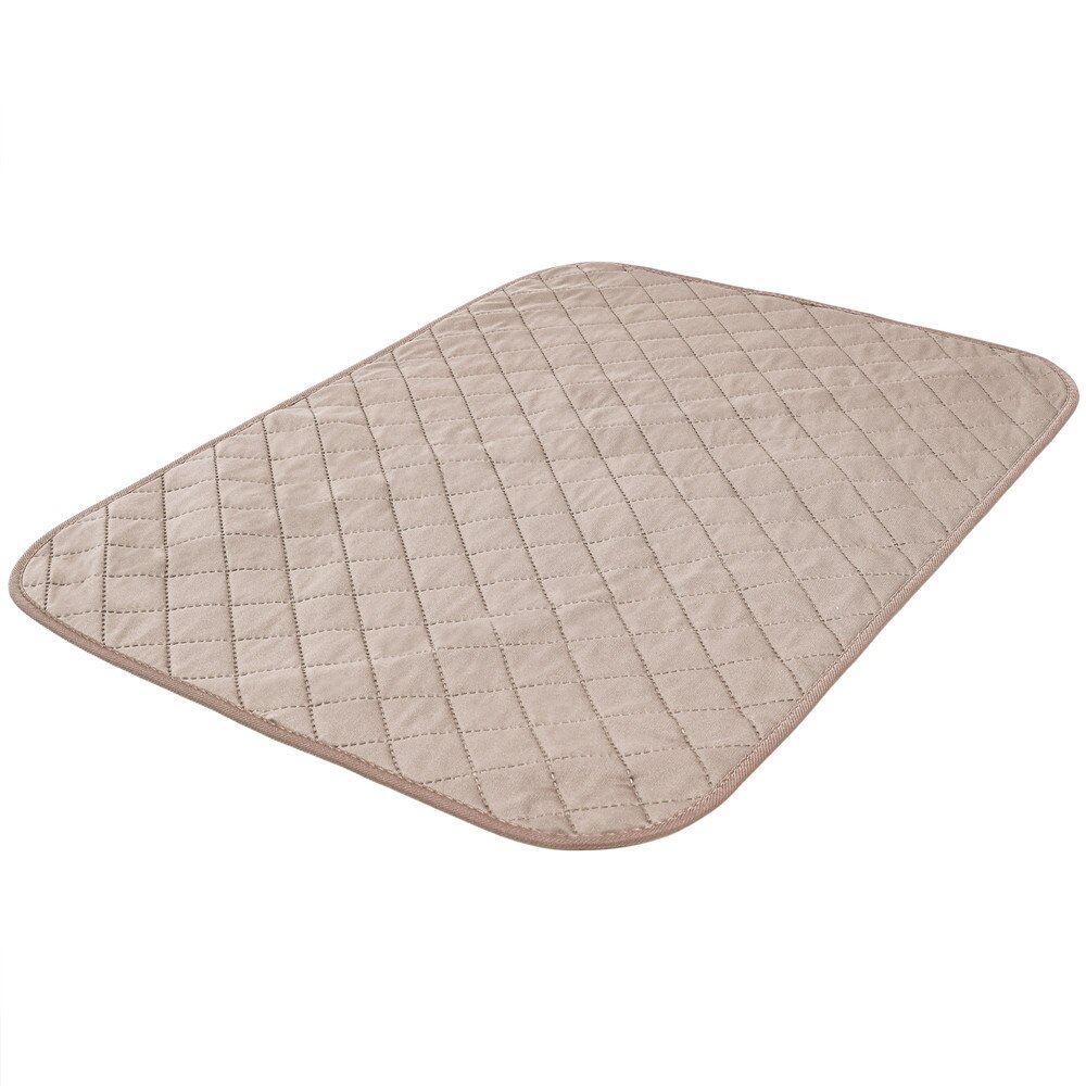 Tapis de pipi lavable en Polyester pour chien et chat, tapis très absorbant, étanche, tapis d'entraînement pour chiot, réutilisable, boîte à litière propre: Beige / 67x100cm