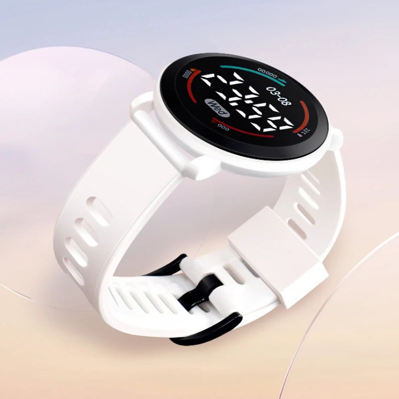 Reloj deportivo LED luminoso 2025, nueva , reloj electrónico redondo resistente al agua, reloj Digital para hombres y mujeres, Relojes Electrónicos