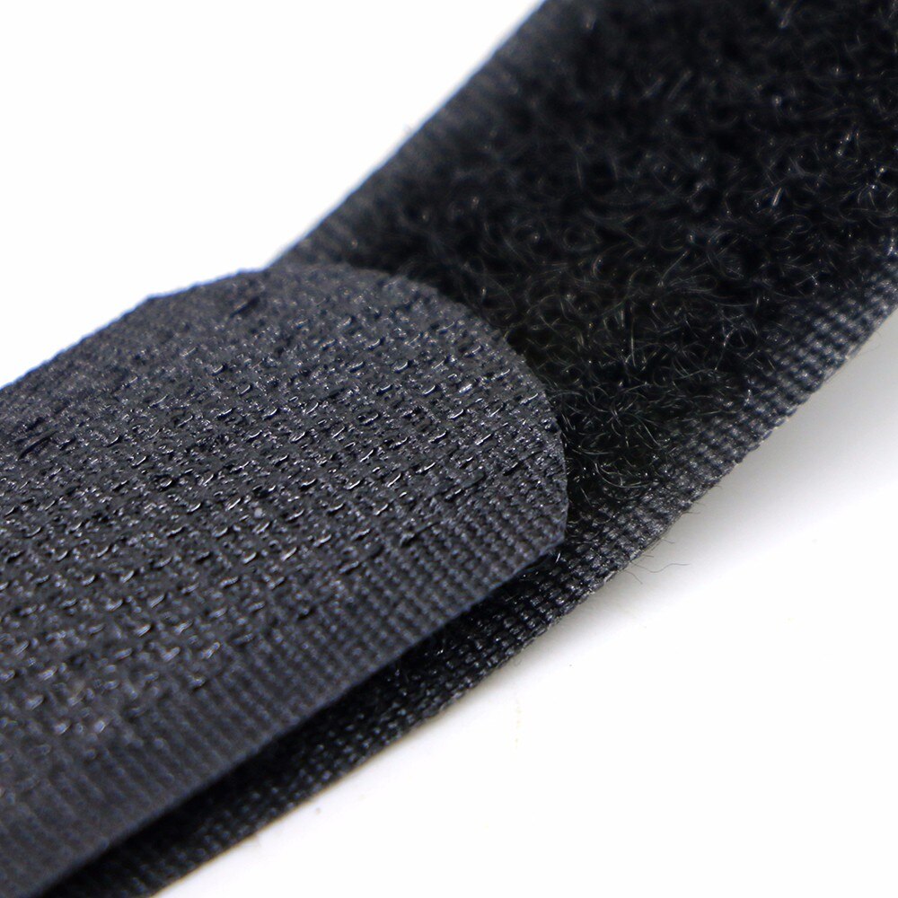 Fixmee 20 pcs Hook Loop Reusable Cable Tie Down Straps cords Black 20MM*450MM