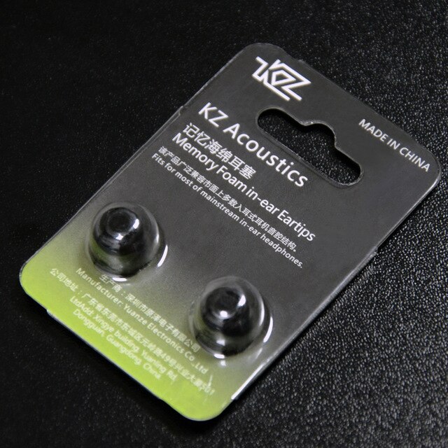 Kz originalminne skumbrus isolerande sköna öronsnäckor öronkuddar öronsnäckor in-ear hörlurar för zsx  zs10 pro  s1 e10 t1 zst x: Svart 1 par (m)