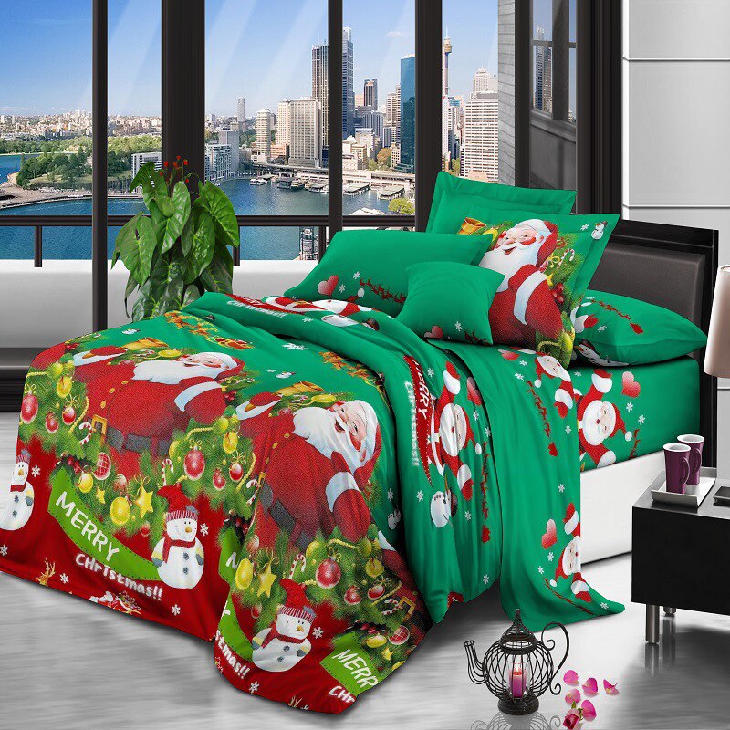 Housse de couette réversible, pour père noël, pour père noël, pour père noël, simple, Double roi