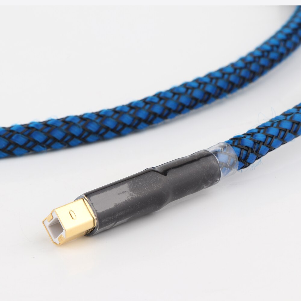 2/3/5ft Gold plated Audiophile USB DAC Cable A to B OCC Audio Hifi Cable,high end