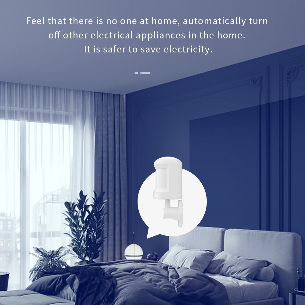 Tuya Zigbee Human Body Sensor Detectors PIR Motion Sensor Smart Home Security Alarm Sensor Smart Life App Remote Monitoring