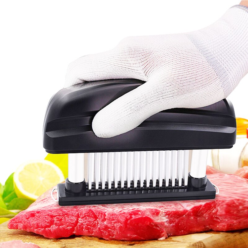 Queentime attendrisseur de viande en acier inoxydable outil à viande bœuf steak attendrisseur de viande aiguille cuisine accessoires de cuisine marteau à viande