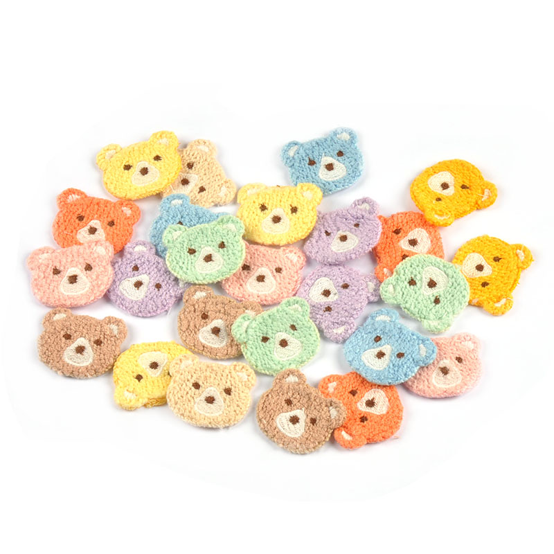 10 Stuks 37X34Mm Mooie Gekleurde Beer Borduurpatches Naaien Kinderkleding Appliques Accessoires Diy Haar Lussen Clip Handgemaakte Decor: Antiek Messing